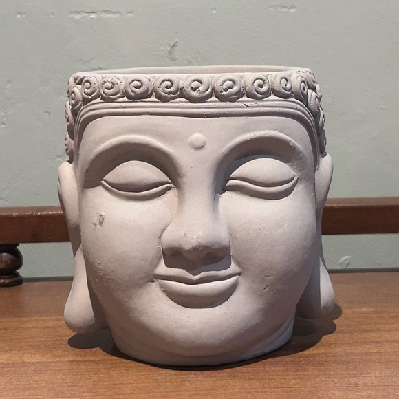 Brand New EAST WEST 14oz Ceramic Buddha Head Shaped Citronella Candle. - Picture 1 of 6